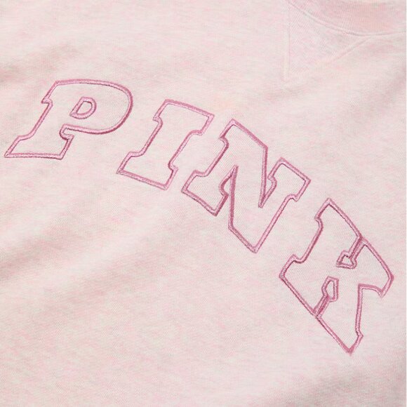 PINK Victoria's Secret Ivy Fleece Oversized Shimmer Crew Sweatshirt - NWT - Picture 6 of 8